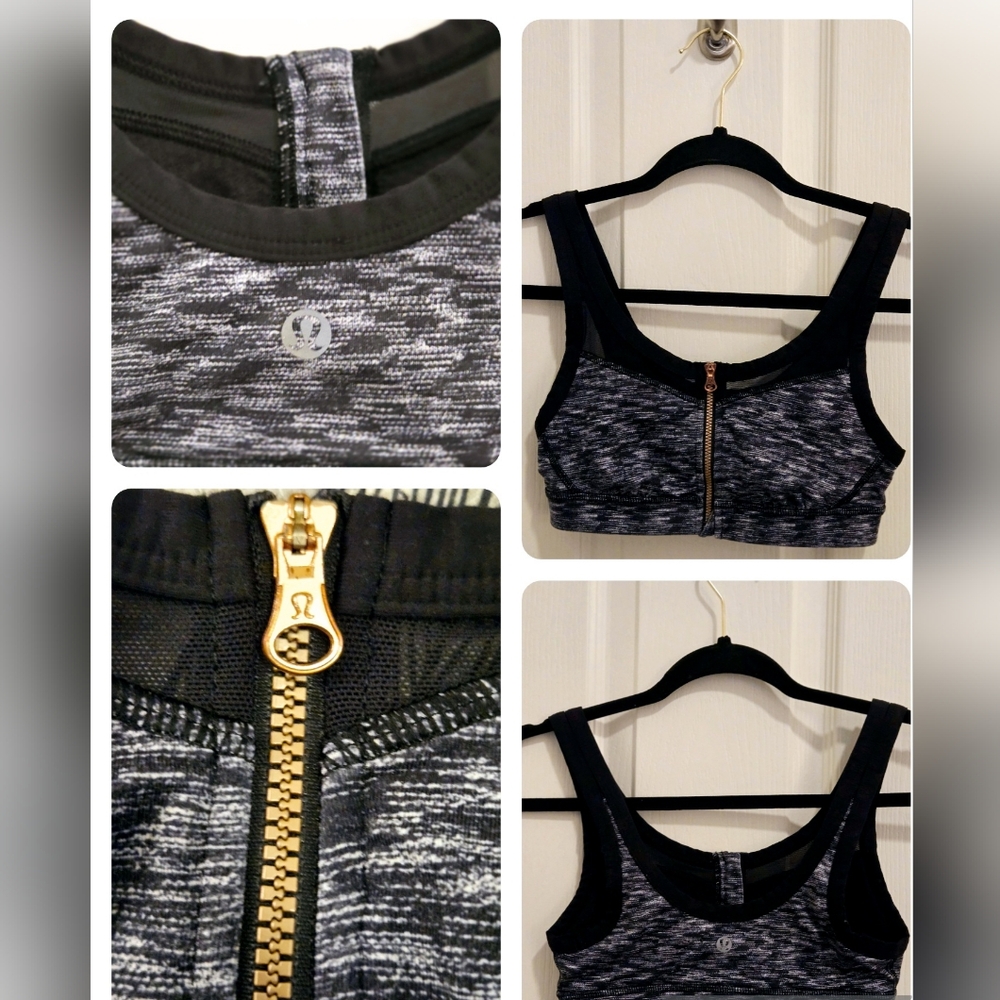 Lululemon mesh Bra with front zip